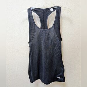 Adidas charcoal Grey And Black Razor Back Athletic Tank Top. Size Medium